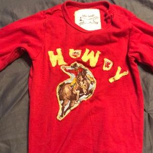 “Howdy” retro cowboy onesie size 12 months. Clean.
